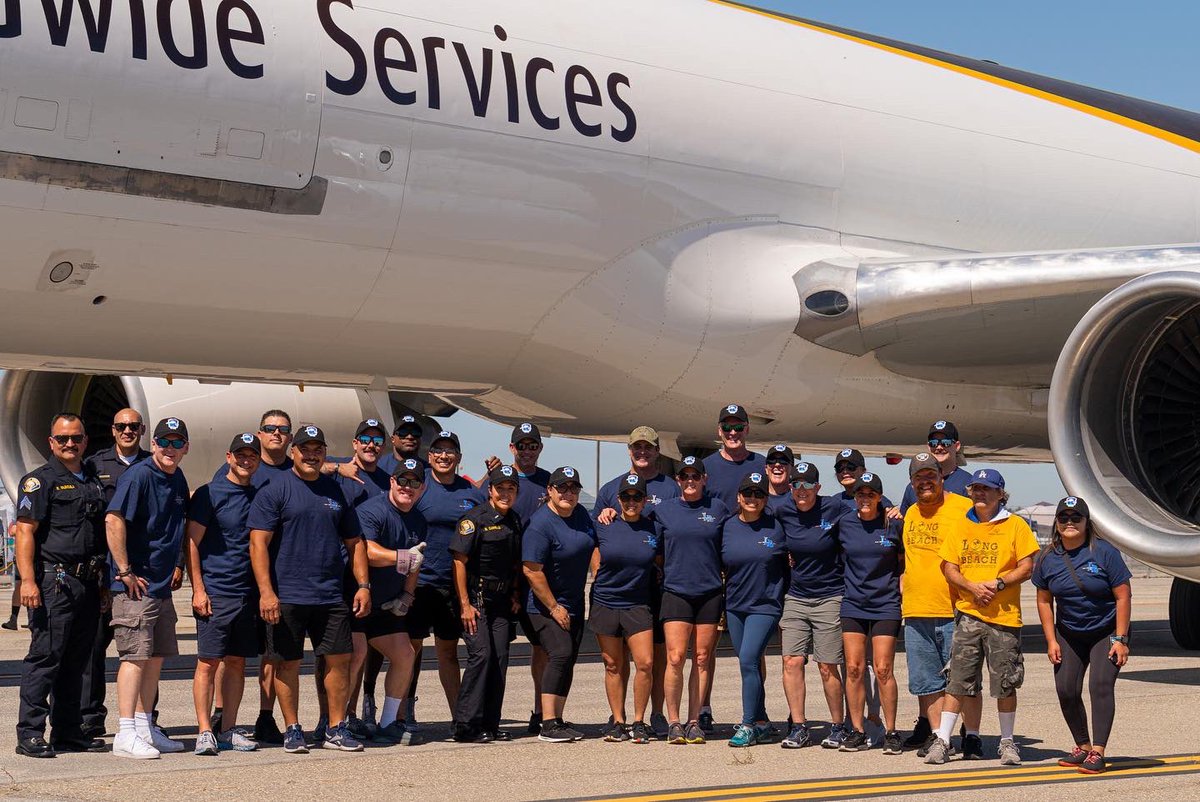 We had a great time yesterday at the @SOSoCal 2022 Plane Pull ✈️! Our team managed to pull a 125,000 pound plane 10 feet in just under 7 seconds! More importantly, the event raised over $240K to support athletes! #SOSCPlanePull #LBPD