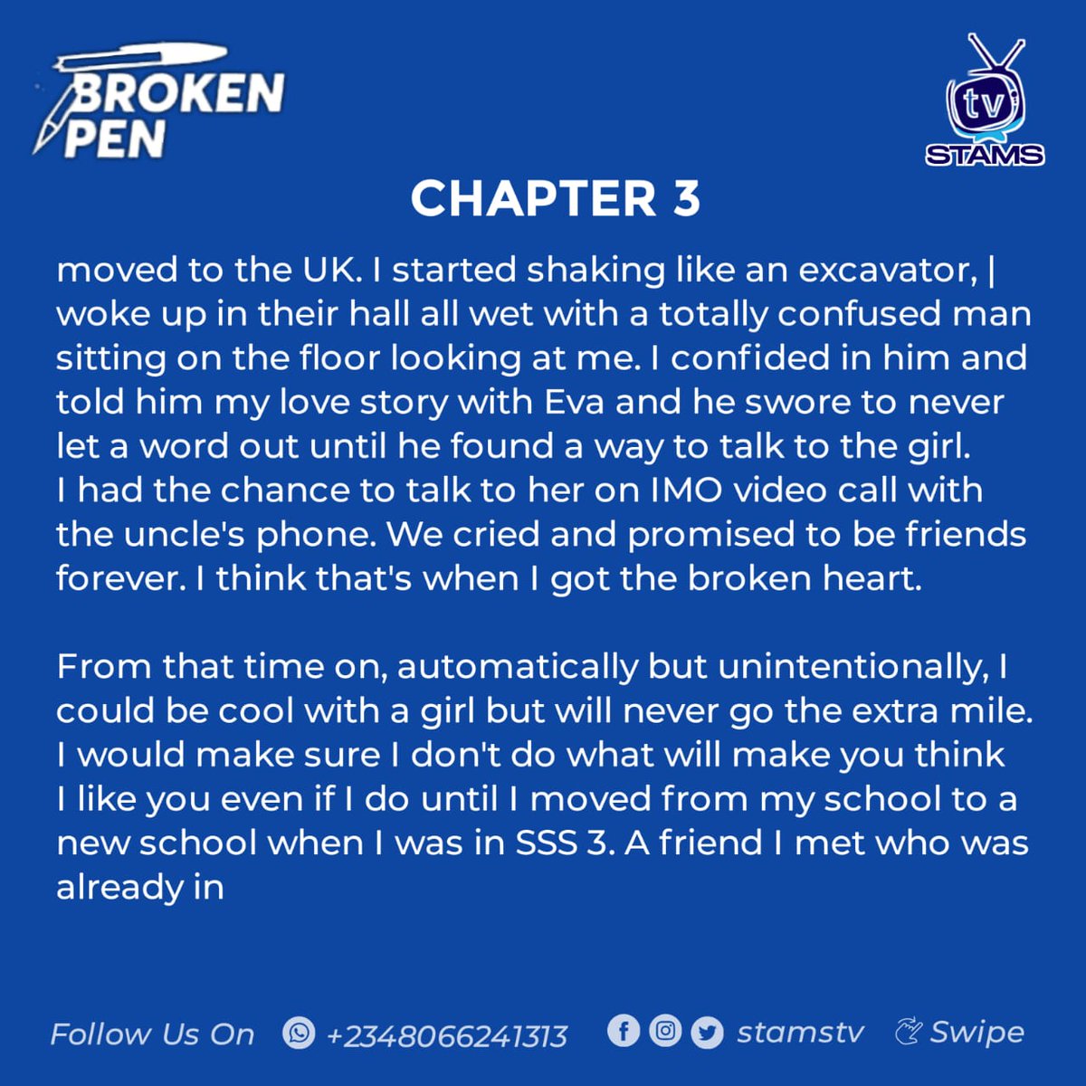 stamstv's tweet photo. The story this week!!!
How do we fix this broken pen? Share with us.
#stamstvstories #funfearlessfactual #Brokenpenplus #stamstv #reallifeevent #story https://t.co/EOHpU0WHL7