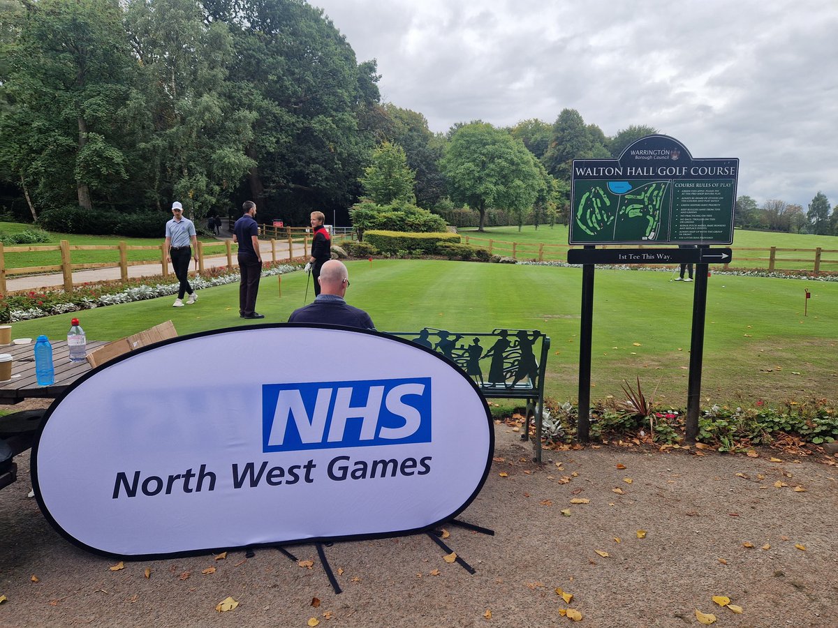 Rachel Kneen, our friendly neurologist,  and I representing <a href="/alderhey/">🏥 Alder Hey 💙</a> for the <a href="/NHSNWGames/">NHS North West Games</a>  

It's golf day. Wish us luck!