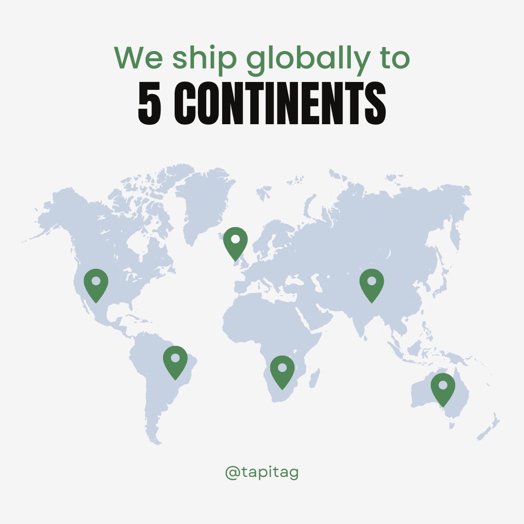 We are so proud that our Irish business has shipped to over 40 countries already! 🍀⁠
⁠
-We offer free global shipping with An Post ⁠
-Express shipping with DHL also available. ⁠
⁠
Visit our website to purchase you TAPiTAG product.

tapitag.co