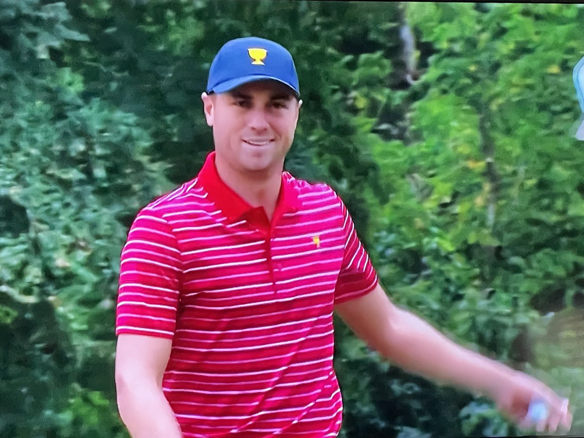 TJEckertKJRH's tweet image. Justin Thomas NOT happy about putting from 2 feet. 

Match play golf remains undefeated. #PresidentsCup