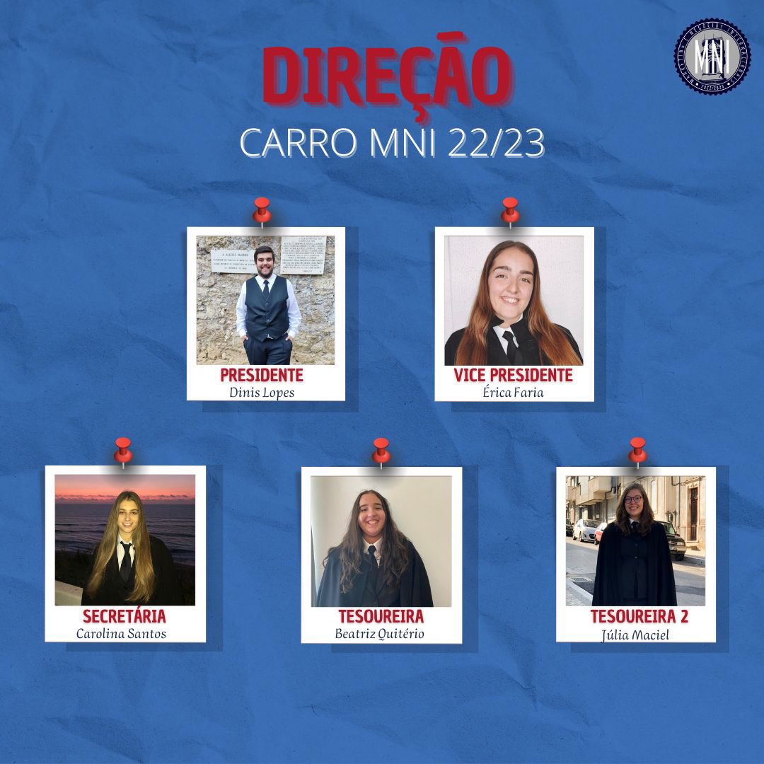 Para concluir a apresentação desta equipa incrível, não podia faltar quem está em cima de todos os acontecimentos! 

Apresentamos a Direção do teu carro!! 🫡

Vamos fazer deste ano o melhor da tua vida caloir@!! ❤️💙

#mnifam #carromni