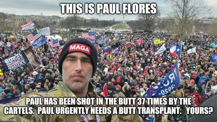 pieper444's tweet photo. Ahhh, the good old days when #ConAndGrifter Paul Flores/@Darkskywatchers /DSW74 of Veterans on Patrol claimed he was shot at by the cartel 60 miles north of the AZ/MX border. He graduated to become a J6 insurrectionist. Still grifting for $$ from Kingman. π https://t.co/HnHqR69awQ