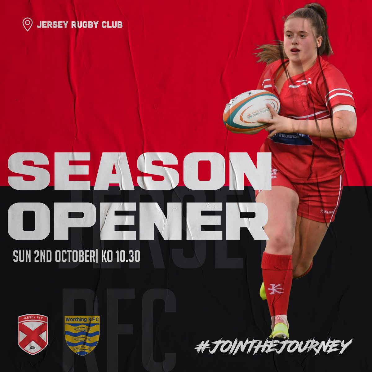 JerseyRFCWomen's tweet photo. SEASON OPENER 🇯🇪🏉
Join the us on Sunday 2nd October for our season opener in our first season as #JRFC 👌🏼
🆚 @worthingwarriorsrfc
📍 Jersey Rugby Club
⏰ KO 10:30
🤝 Free Entry
#JerseyRFC #JoinTheJourney https://t.co/OK9FyaCTsb