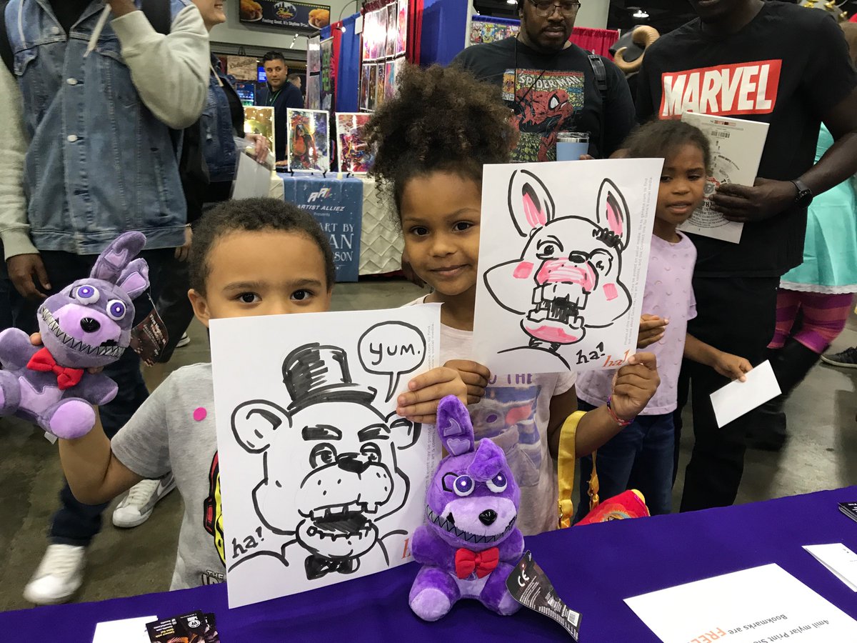GeneHa's tweet photo. #FiveNightsAtFreddys #FreeSketchesForKids! #Copic marker #sketch for @CinciComicExpo The little boy warned me that #Freddy will EAT YOU! #geneha @CincyDECC #CincyExpo2022 https://t.co/dxSEEFZSB4