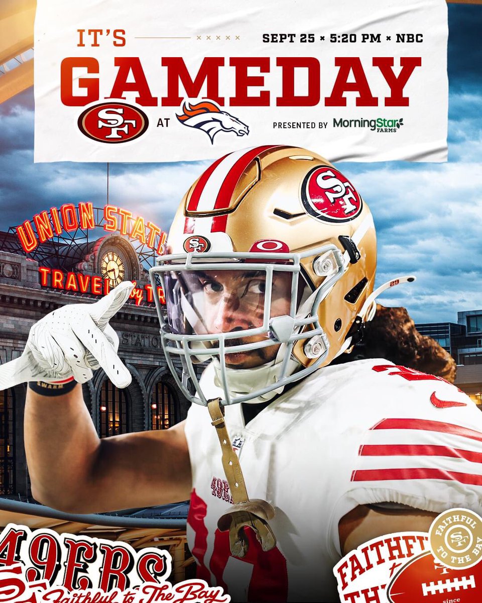It’s GAME DAY!!! #SFvsDEN #FTTB #49ers #SNF