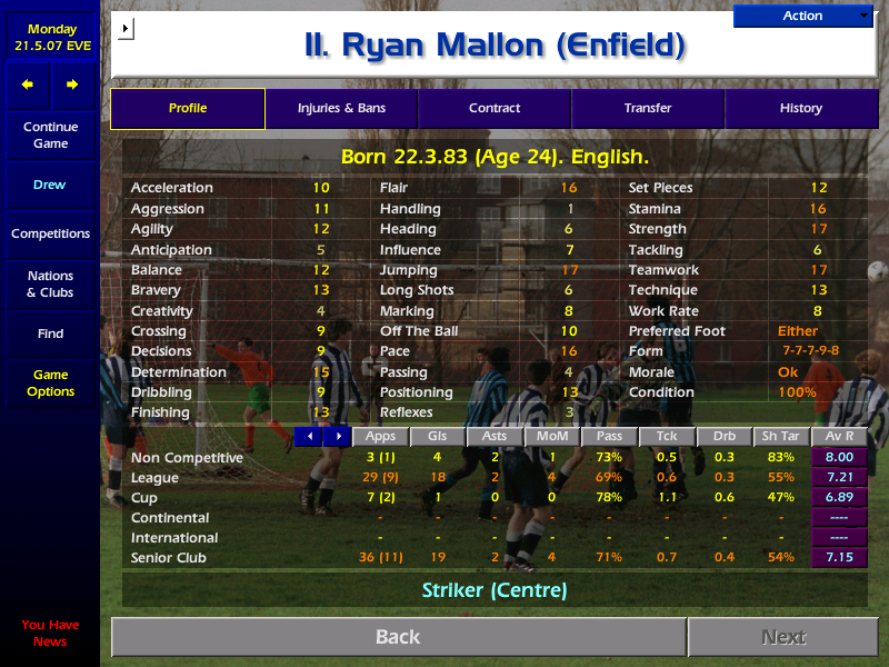 drewmd's tweet image. We're off to the First Division! Season finishes with a League / Vans Trophy double. Holt and Mallon forming a great partnership, and Cotugno looking like a player we can build our team around. Now to look for some serious reinforcements for our bid to survive in D1 #cm0102