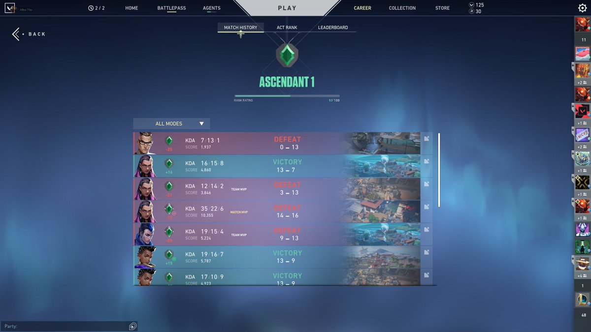 Afeo16's tweet photo. Selling this valorant Acc
Currently Ascendent 1 Peaked Ascendent 2
Has bunch of battle pass skins 
Dm or Comment if u have a price https://t.co/ZnfcxTryn6