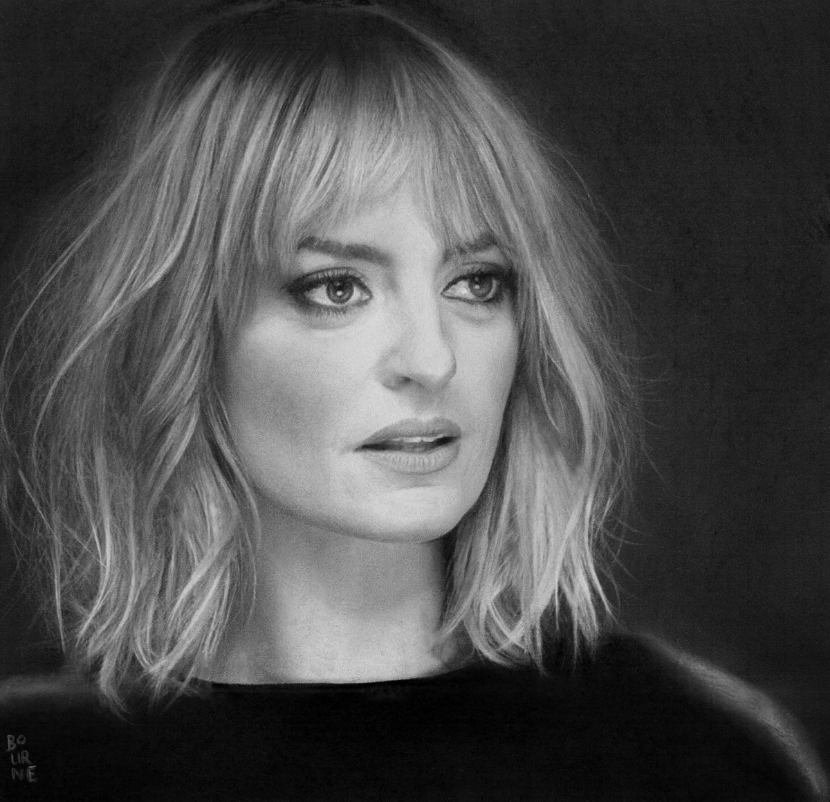 It has been said that humour is a great attractor. In that case, I’m a bit in love with Morgana Robinson. Pencil and pastel on paper, based on a photo by the wonderful Jason Dimmock.