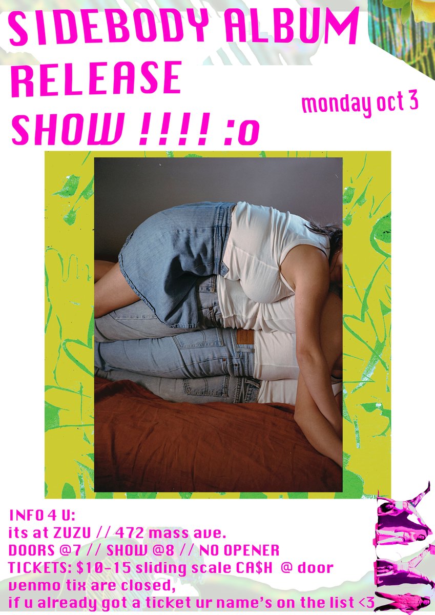 we sold out of our original secret venue in 1 day so we got a bigger space for our album release show!!!! monday oct 3 !!! at zuzu !! cu there &lt;3