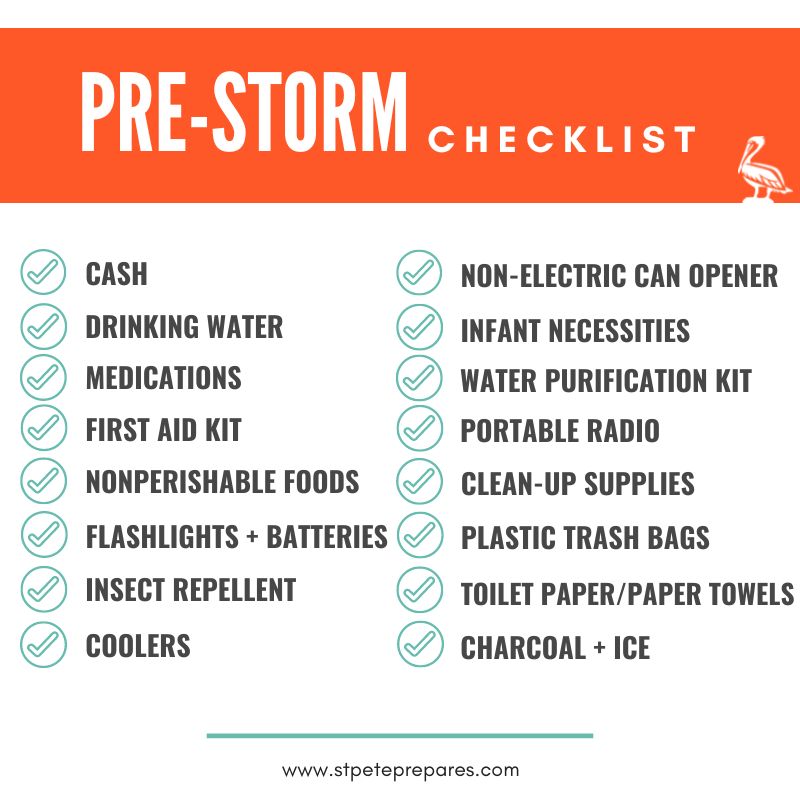 StPeteFL's tweet photo. Important checklists, St. Pete! #StPetePrepares https://t.co/lIdlcRhDTs
