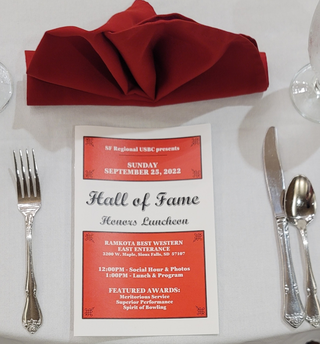 SiouxFallsUSBC's tweet photo. The 2022 Sioux Falls Regional USBC Hall of Fame ceremony is in process right now at the Ramkota Inn here in Sioux Falls. Watch out for more pictures coming soon!!
#GoBowling
#SDBowling
#AFutureForTheSport https://t.co/zEO2F2R37y