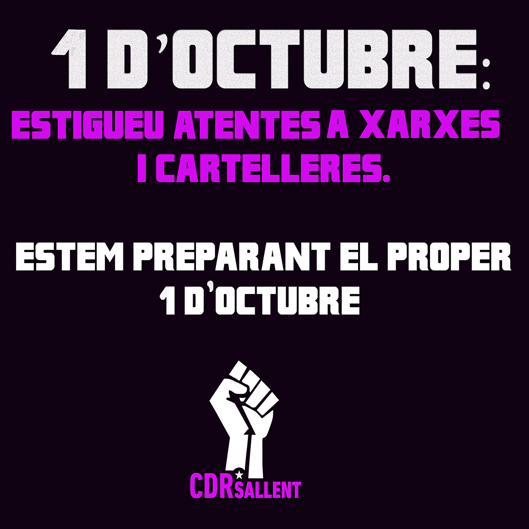 👋properament tindreu més info per commemorar el proper dissabte 1 d'octubre.