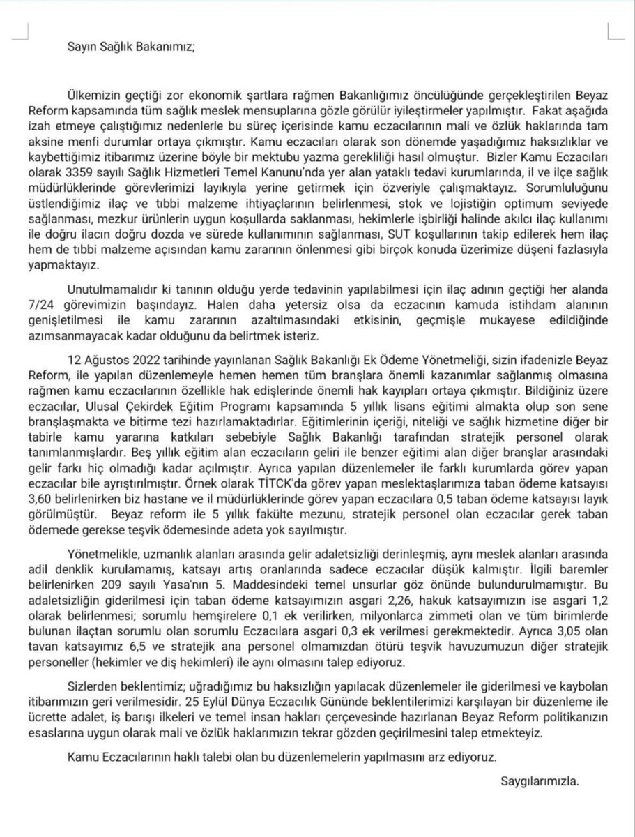 makbulesanver's tweet photo. @drfahrettinkoca Kamu eczacılarını sadece bugün değil ek ödeme yönetmeliğinde de hatırlamalıydınız sayın bakanım... https://t.co/7IteRLJOVW