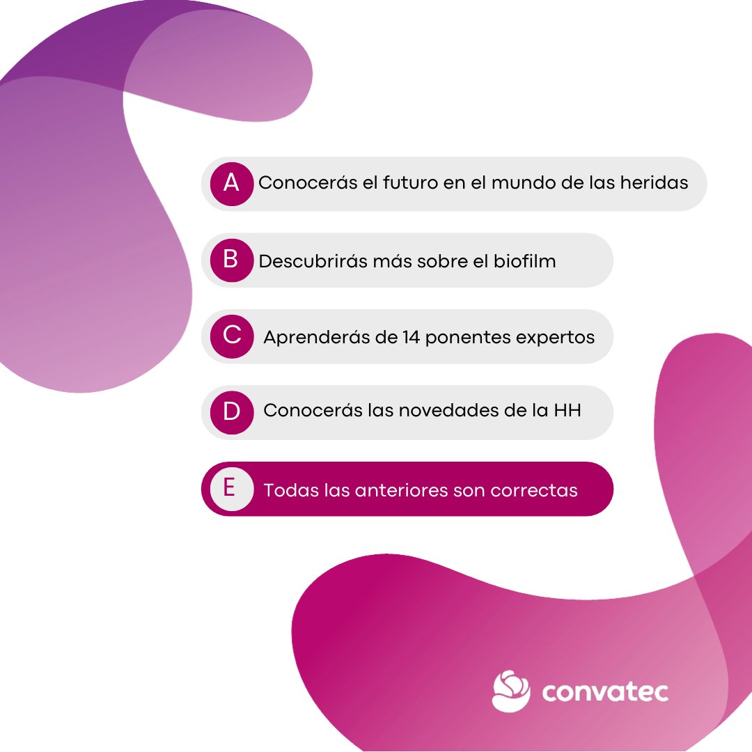 Ulcerasnet's tweet photo. ¿Por qué no puedes perderte el #CSF22?
✔️ Conocerás el futuro que nos depara mundo de las heridas.
✔️ Descubrirás más sobre el biofilm
✔️ Aprenderás de 14 ponentes expertos
✔️ Conocerás las novedades de la Higiene de la Herida
Regístrate: https://t.co/o8kPAcReWd
#HH #CSF22 https://t.co/9VLdLJHTFT