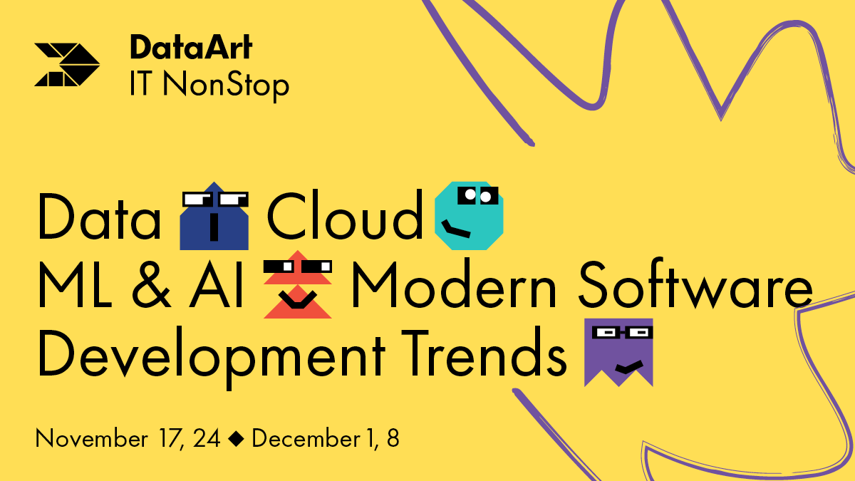Register for the free international online conference IT NonStop 2022 &gt;&gt;&gt; bit.ly/3S9mVaL
November 17,
November 24,
December 1,
December 8.
This year, we will be focusing on #Cloud, #Data, #MachineLearning &amp; #ArtificialIntelligence and #Modern_Software_Development_Trends.