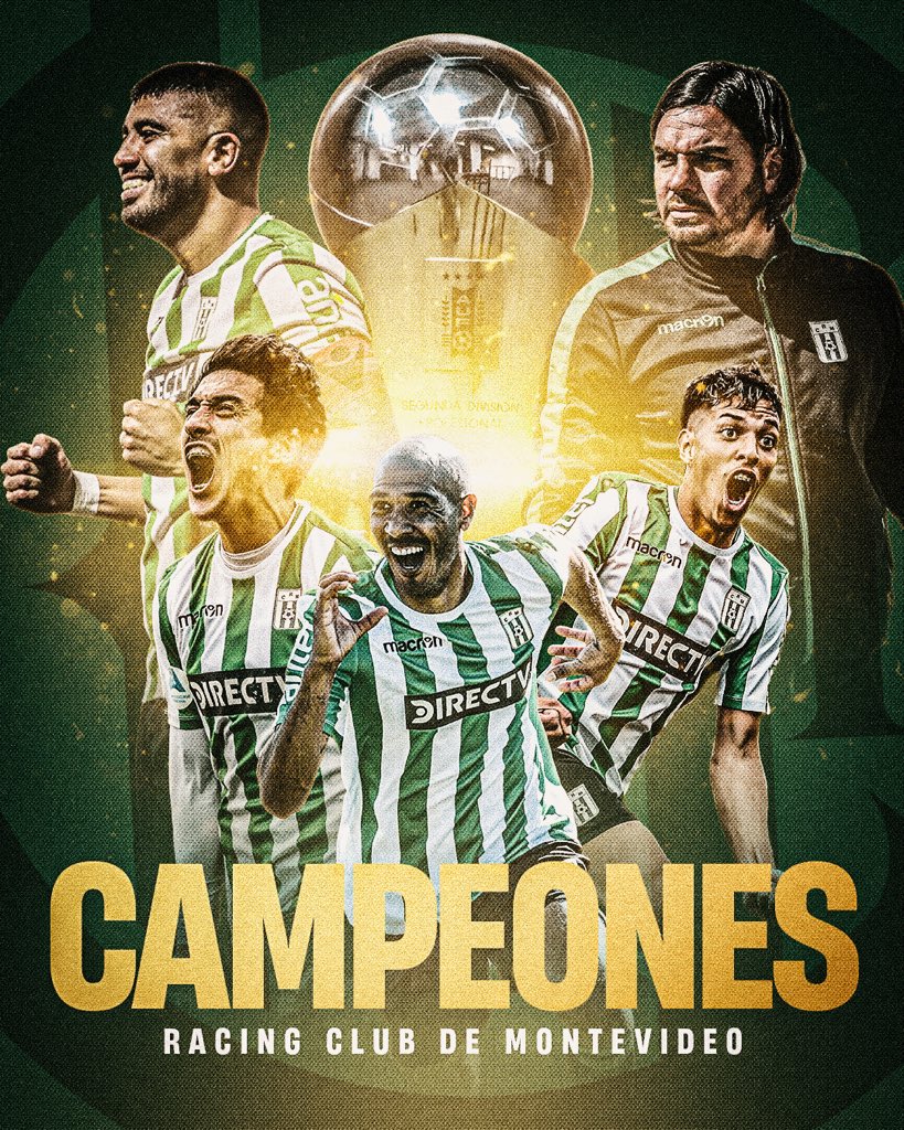 ESPNUruguay's tweet photo. 🏆 HAY FESTEJOS EN SAYAGO

#Racing venció a #VillaEspañola y se consagró campeón de la Segunda División Uruguaya. La Escuelita vuelve a Primera luego de tres años.

📷 @RacingClubUru https://t.co/ZOnXM3K03P