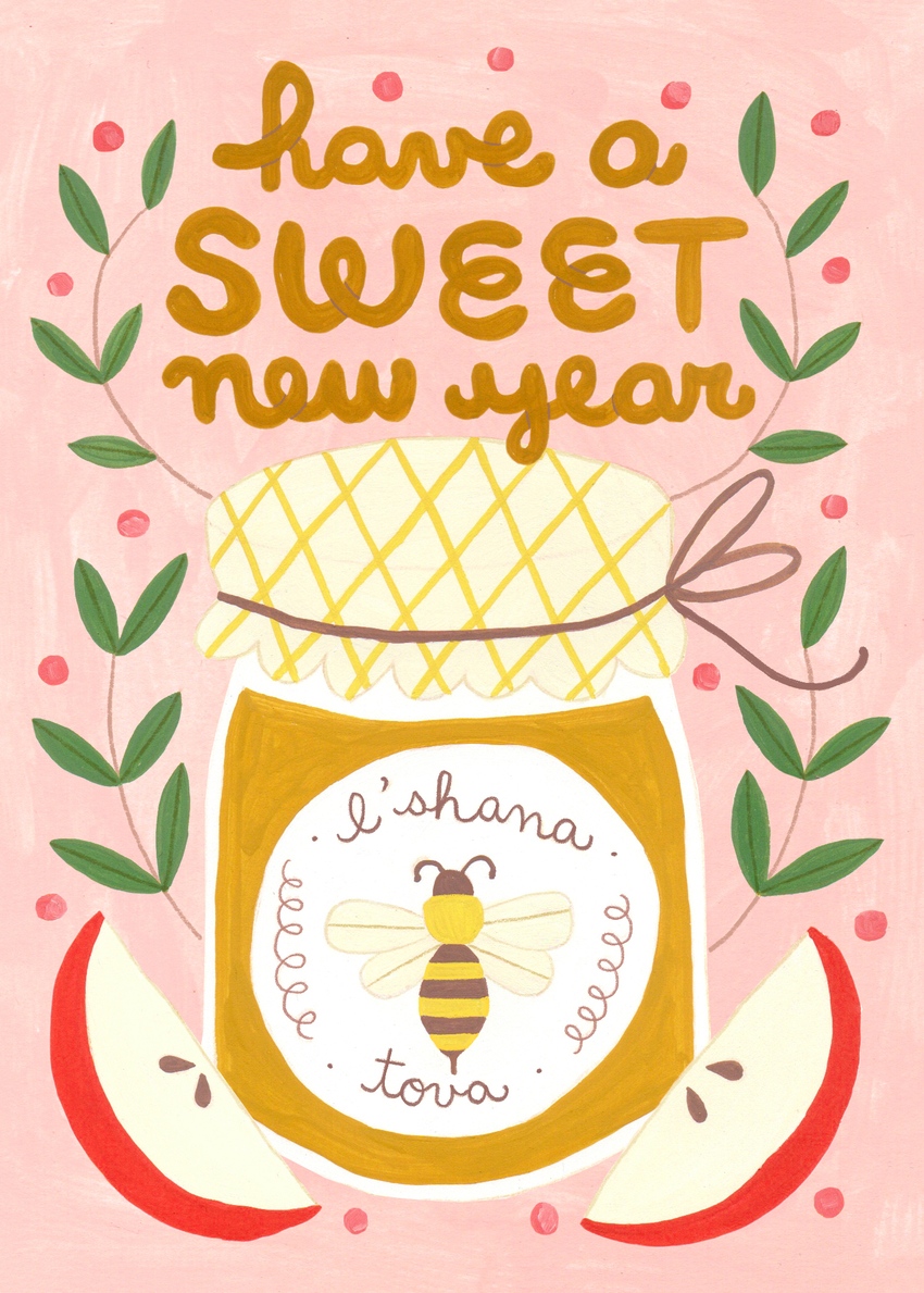 astound_us's tweet photo. L'Shana Tova to all those celebrating #roshhashanah tonight! This sweet card design by artist @anatorodraws is available to license. See more of Ana's available art on our licensing agency website: https://t.co/KqucNJzKpN https://t.co/RMyvI0LUpP