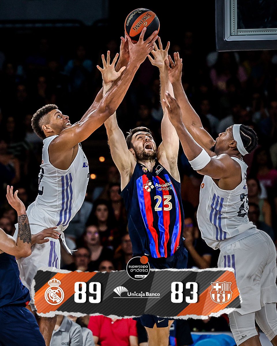 ⭐️🏆 رســميــا | ريال مدريد بطلاً لكأس السوبر الإسباني لكرة السلة للمرة التاسعة في تاريخه بعد الفوز 89-83 على برشلونة.

#SUPERCAMPEONES9