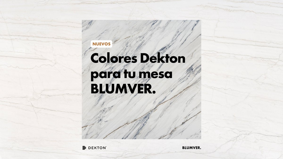 BLUMVER_ES's tweet photo. Toda la gama oficial @Dekton siempre disponible en BLUMVER para crear tu mesa a medida en cualquiera de las texturas y creaciones #dekton
Descúbrelo todo en https://t.co/ShBlxH2ZwE https://t.co/vY0RKipRcD