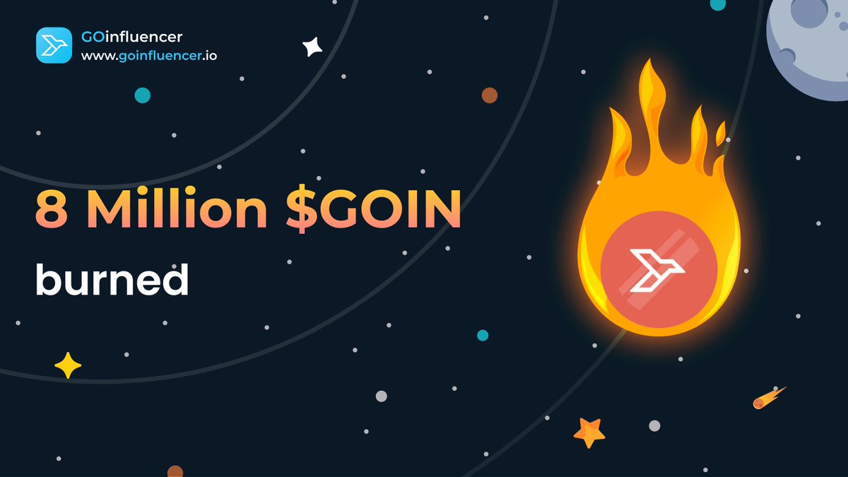 GOinfluencer (@go_influencer) on Twitter photo 🔥🔥8 Million $GOIN #Burned🔥🔥
💸50% of <a href="/GO_Influencer/">GOinfluencer</a>
Q3 2022 Revenue is burned
Transaction👇👇
bscscan.com/tx/0x0b633736a… 🔥🔥8 Million $GOIN #Burned🔥🔥
💸50% of <a href="/GO_Influencer/">GOinfluencer</a>
Q3 2022 Revenue is burned
Transaction👇👇
bscscan.com/tx/0x0b633736a…