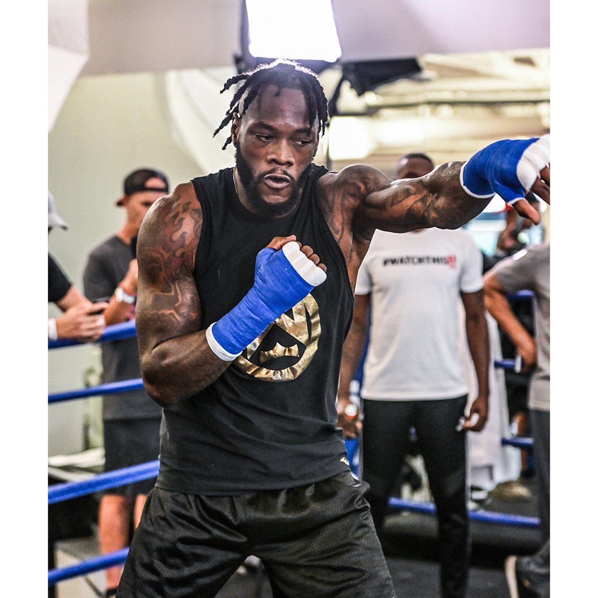 premierboxing's tweet photo. Photo drop from Thursday’s media workout with @BronzeBomber as he prepares for the October 15th WBC Heavyweight Title Eliminator topping a @PBConFOX PPV live from @barclayscenter in Brooklyn. #wilderhelenius #pbconfox https://t.co/OXPWrkea1i