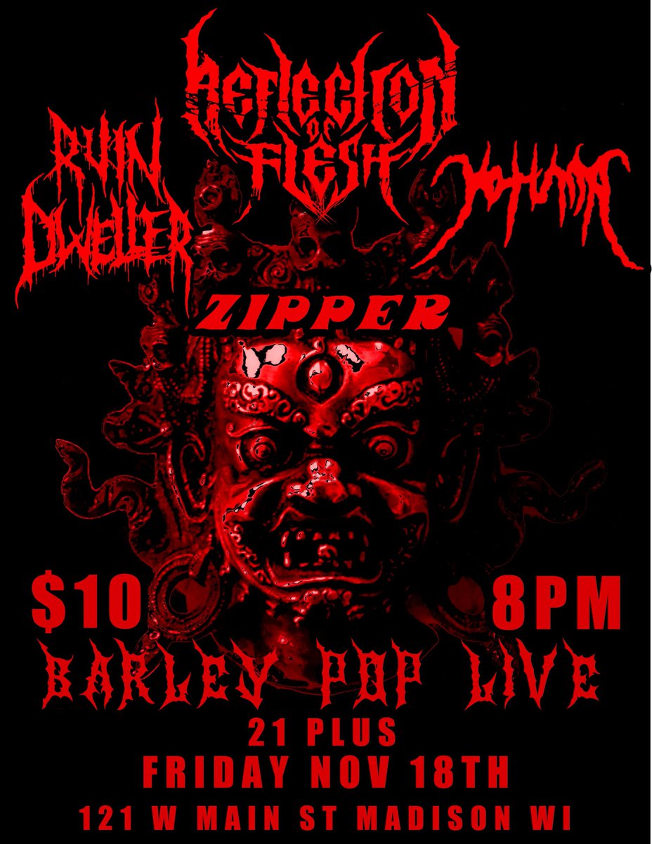 Nov 18th <a href="/barleypoplive/">BarleyPop Live</a> with Ruin Dweller, Yotuma and Zipper.  21+, $10.  8 PM