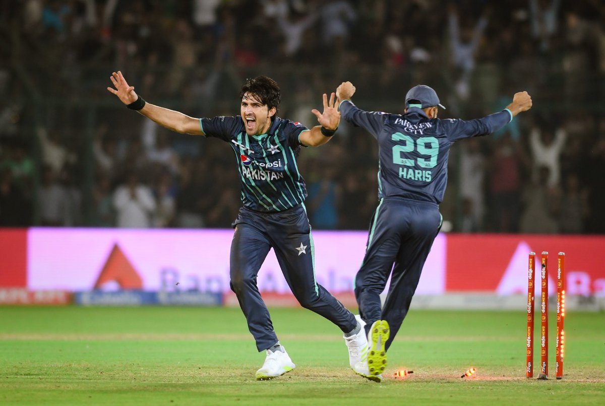 Spectacular win for Pakistan. <a href="/HarisRauf14/">Haris Rauf</a> has changed the game. <a href="/mnawaz94/">Muhammad Nawaz</a> gave the much needed breakthrough aur well played <a href="/AasifAli45/">Asif Ali</a> apke chakhon se kuch yaadein tazaa hogayeen. 🤭 <a href="/iMRizwanPak/">Muhammad Rizwan</a> tussi tou buss great ho! 

Karachi ka crowd was awesome. See you all in Lahore.