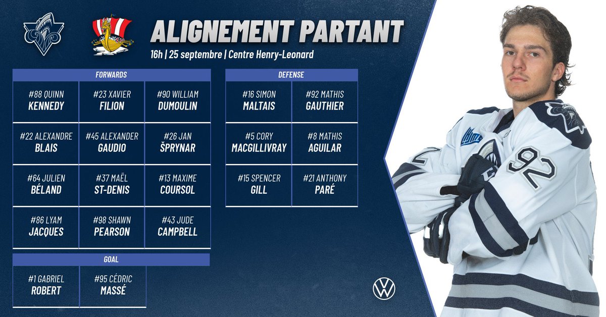 oceanicrimouski's tweet photo. Voici l’alignement partant de L’Océanic, présenté par Rimouski Volkswagen. 🏒
🌊 #GoNicGo https://t.co/1medYDyBrG