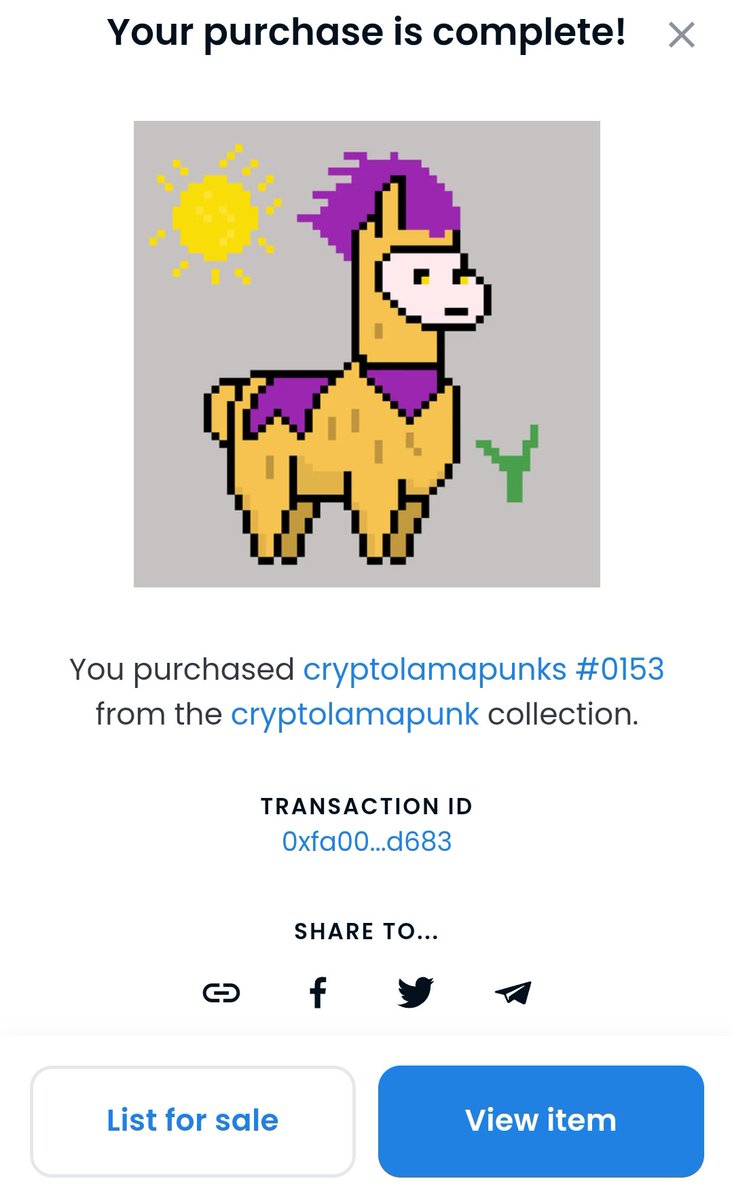 0x_francesco's tweet photo. 💎Just bought💎

As promised our #DAO just bought cryptolamapunk #0153 by @cryptolamapunks 

This project has great art and we're honoured to have one piece🚀

#NFT #NFTs #NFTCommunity #NFTGiveaway #nftcollectors #ETH #Crypto https://t.co/aTq4HWMys7