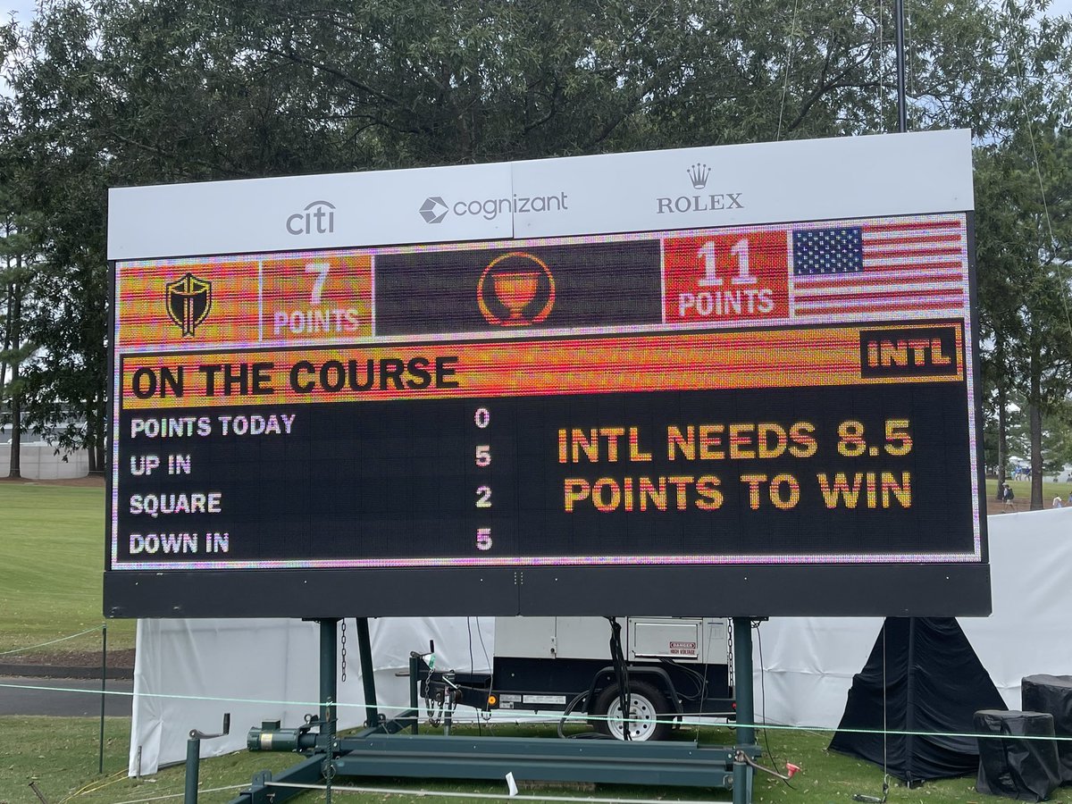 Last day at the <a href="/PresidentsCup/">Presidents Cup</a>. What a tournament. Well done <a href="/PGATOUR/">PGA TOUR</a>