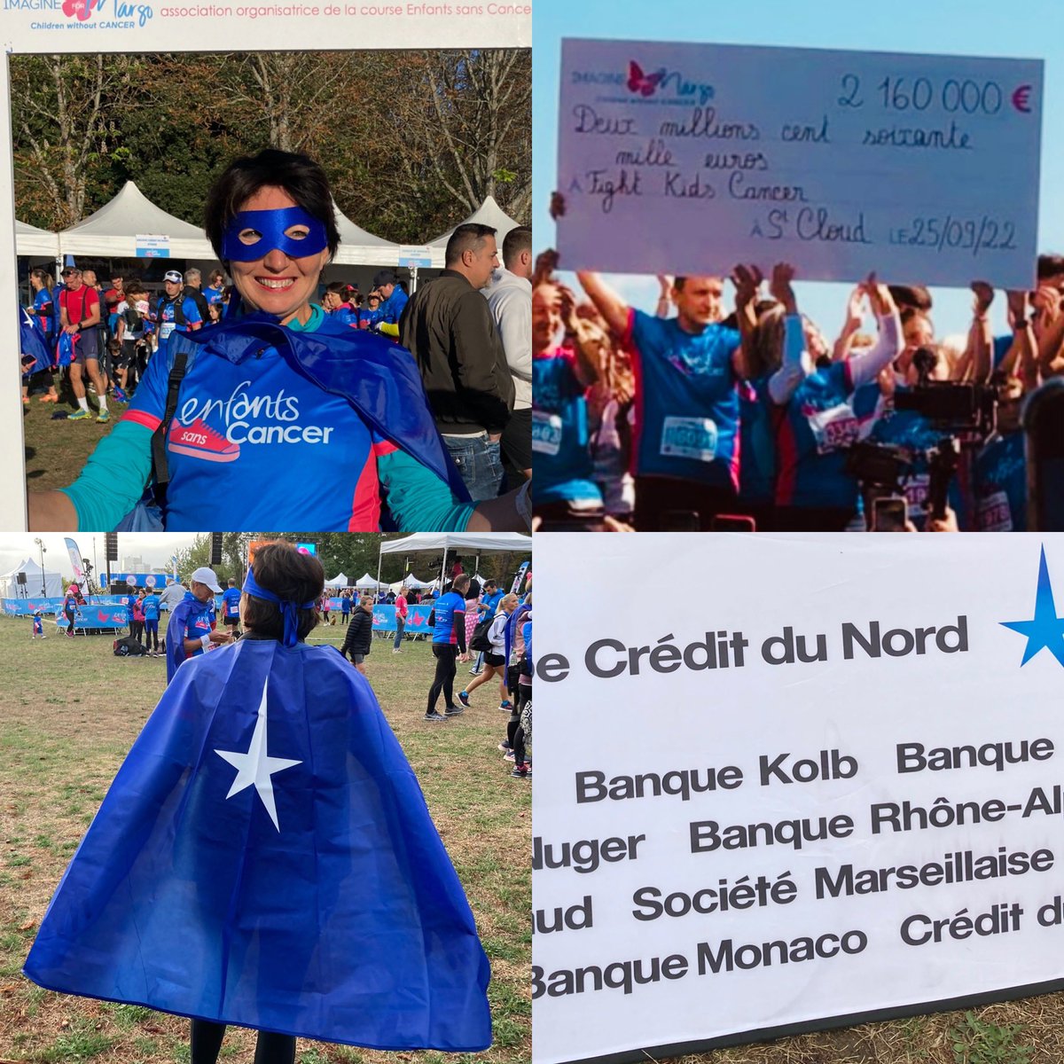 2,16 millions d’€ donnés aux chercheurs 🤩!!! Encore une superbe édition, la 11eme course « enfants sans #cancer » avec <a href="/ImagineforMargo/">Imagine for Margo</a> ! BRAVO à tous nos super-héros 🦸‍♂️💪de l’équipe l’Etoile 🌠 <a href="/creditdunord/">Groupe Crédit du Nord</a>, collecteurs et donateurs 🙏👏!