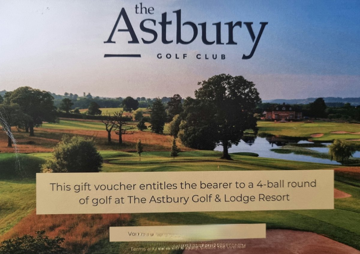 SILENT AUCTION. The Astbury Golf &amp; Lodge Resort has kindly donated a Round of Golf for 4 people to raise funds in support of my marathon charity #APEC_UK. To bid PM me your offer. Bidding Closes at 8pm on 2nd October 2022. Voucher valid for 12 months #Golf #LondonMarathon2022