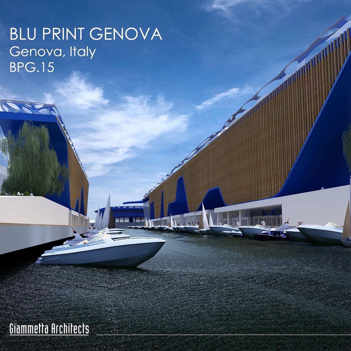GGiammetta's tweet photo. Blu Print è un progetto che ridisegna quella porzione di città che va da Porta Siberia a Punta Vagno. Iprogetto si sviluppa intorno al nuovo padiglione B della fiera di Genova, conosciuto come il Padiglione Blu, e questo ne determina il colore dominante.
by Giammetta Architects https://t.co/y6gaR8KoQG