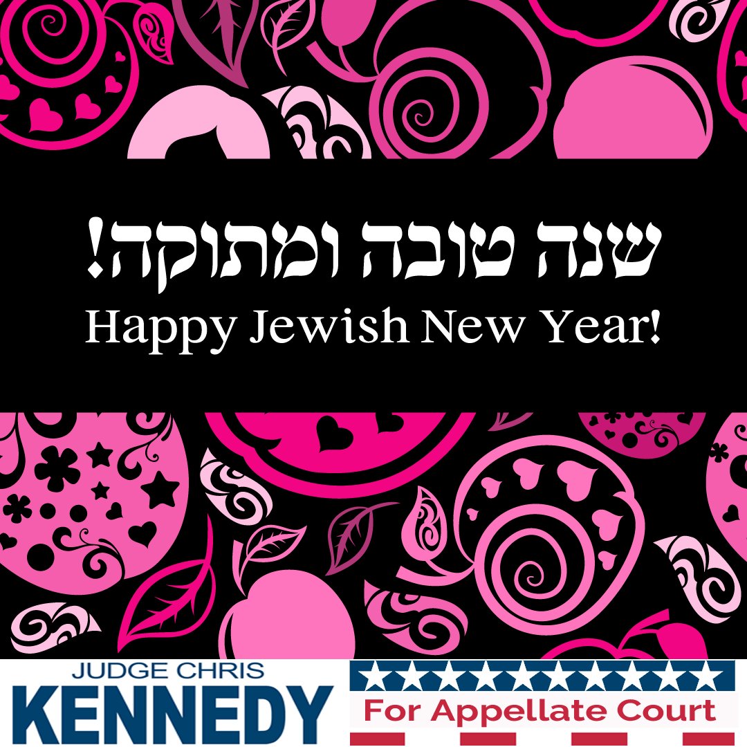 JudgeCKennedy's tweet photo. L’shana tovah to all our family, friends and neighbors celebrating Rosh Hashanah tonight! Best wishes for a sweet new year filled with health, happiness and peace. https://t.co/zXyTlfnbyk