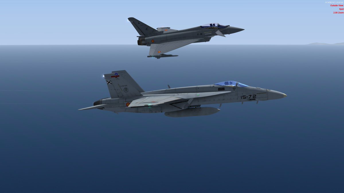 fuerzaereaFAE's tweet photo. Terminando el fin de #semana y la #jornada, con unas #maniobras #AAR sobre la #LED63 entre varias alas #operativas !

#Al11v con #Eurofighter 
#Ala15v con #F18
#Ala31v con #A400M
#AGAv con los últimos #alumnos que podrán disfrutar de los últimos #vuelos del #C101 https://t.co/Df3Swx4WtY
