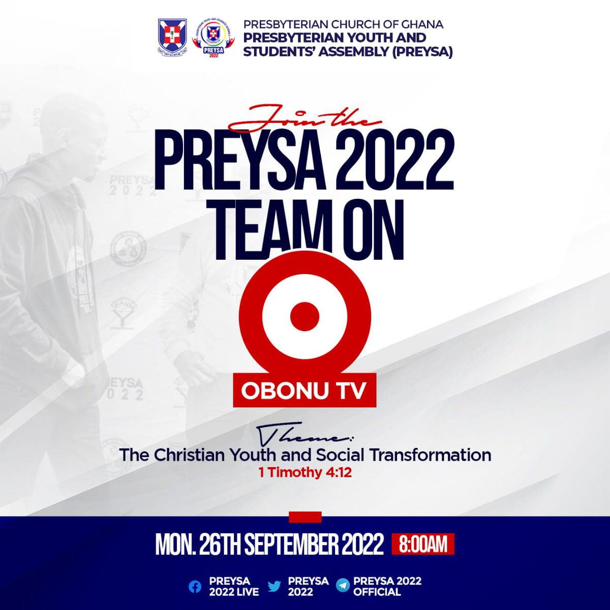 pcg_ypg's tweet image. Catch the #PREYSA2022 team on #ObonuTV tomorrow. 

Let's talk about PREYSA 2022 

#InspiredToTransform