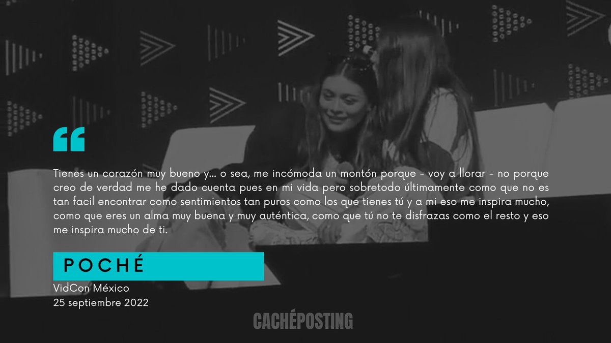 cacheposting's tweet image. "...no es tan facil encontrar como sentimientos tan puros como los que tienes tú y a mi eso me inspira mucho"
- Poché diciéndole a Calle que le inspira de ella.

CALLE Y POCHÉ X VIDCON 
#VidConMexico #CYPxVidcon