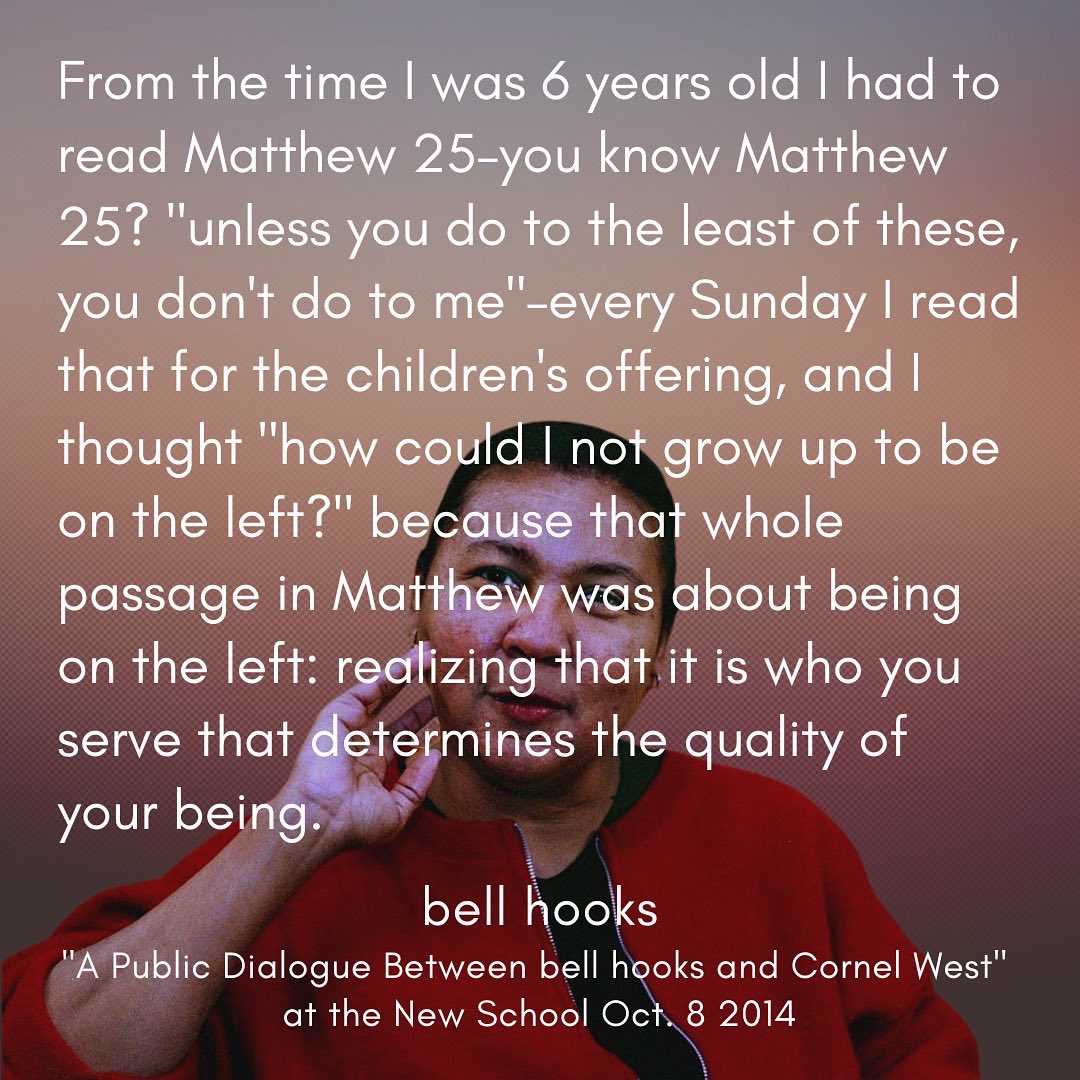 Happy Birthday bell hooks! 

One quote of hers that changed my life: 