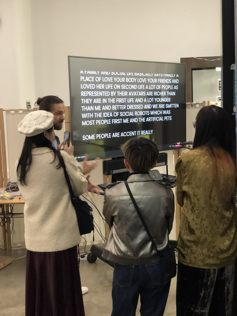 Julianlstar's tweet photo. On the way back from London after a tiring but fun few days @V_and_A where @opendatamcr showed work looking at ubiquitous listening technologies as part of the Ethical Dilemma Cafe #DDW22 #DigitalDesignWeekend https://t.co/z1crq4hzna
