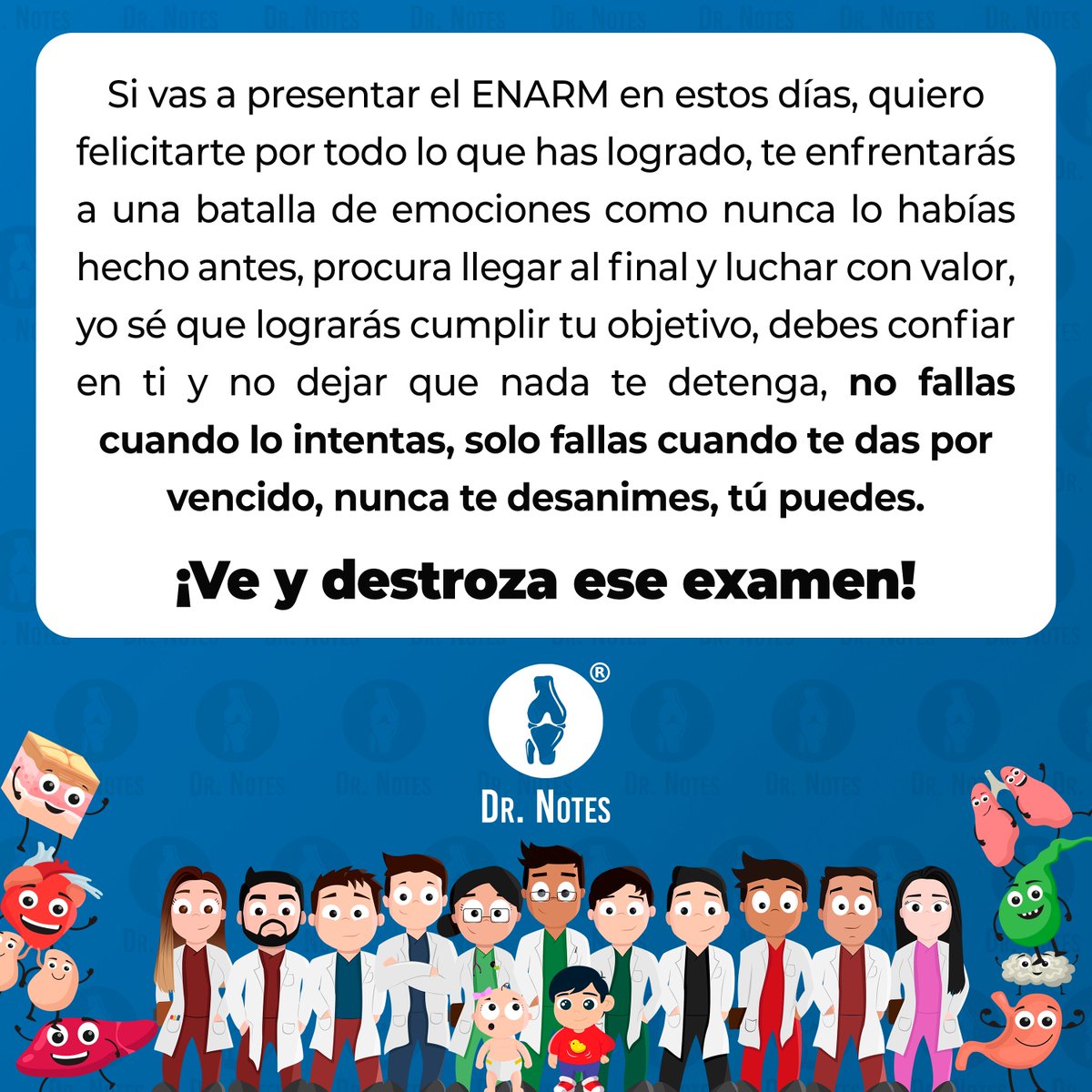 DrNotesOficial's tweet photo. ⚠️⚠️ ¡MENSAJE IMPORTANTE! ⚠️⚠️

Con todo cariño de parte de sus amigos y colegas.

- Dr. Notes

#ENARM2022 https://t.co/Exzu4NKz7D
