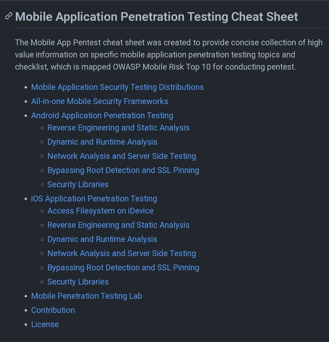 hetmehtaa's tweet image. Mobile App Penetration Testing Cheat Sheet 📒
🔗github.com/tanprathan/Mob…
#thesecureedge #infosec #android #Pentesting #bugbounty #Web3 #redteam #iOS16