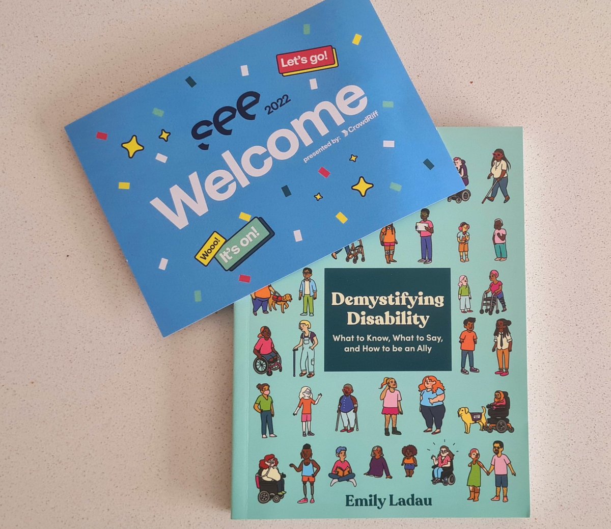 New_Intent's tweet photo. Best welcome gift ever, looking forward to joining the @CrowdRiff family tomorrow and have a great read for my flight home thanks to @emily_ladau! 

#SEE2022 #eventprofs #DiversityandInclusion #responsibletourism @RGArchibald https://t.co/ACU31Dpt8Q