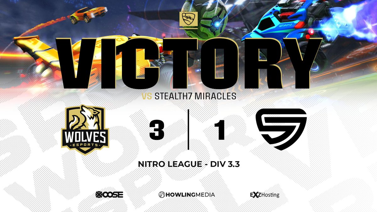 3-1 is the result as #WolvesRL takes down <a href="/Stealth7eSports/">Stealth7 eSports</a> Miracles in the <a href="/NitroLeagueRL/">Nitro League Legacy</a>, ggwp!

#KeepHowling