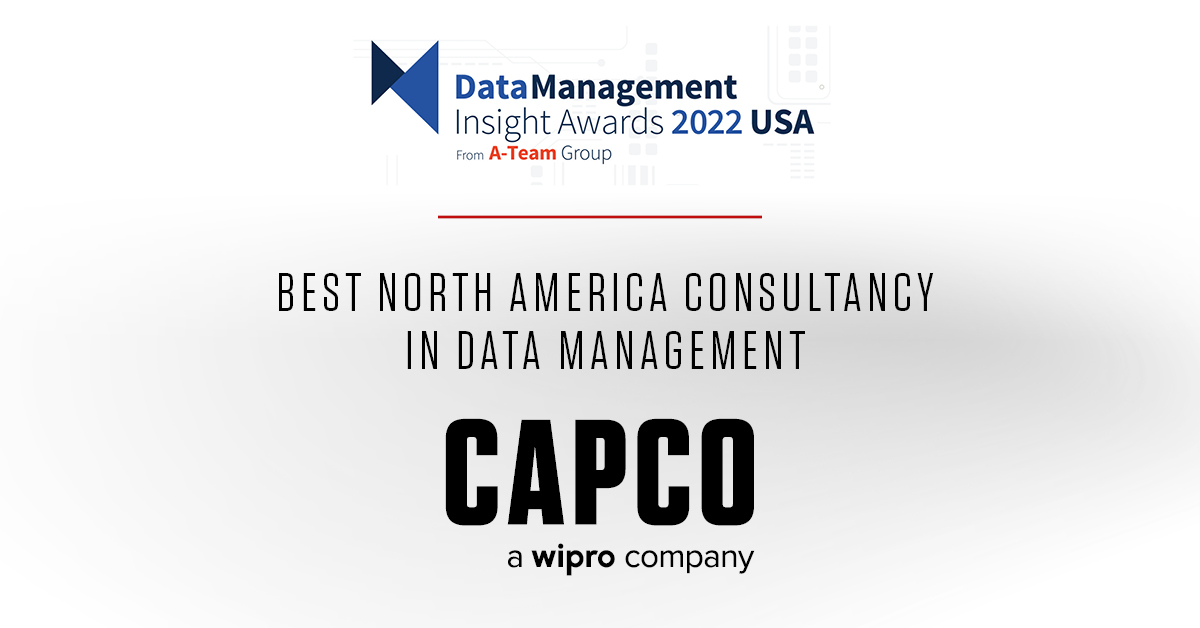 PamBuckley15's tweet photo. @Capco is pleased to announce our success as the Best North America Consultancy in Data Management in the inaugural Data Management Insight Awards USA 2022! Congratulations to the team! 

@DataMgmtInsight 

#data #dataanalytics #datamanagement https://t.co/ZP34tbY1lC