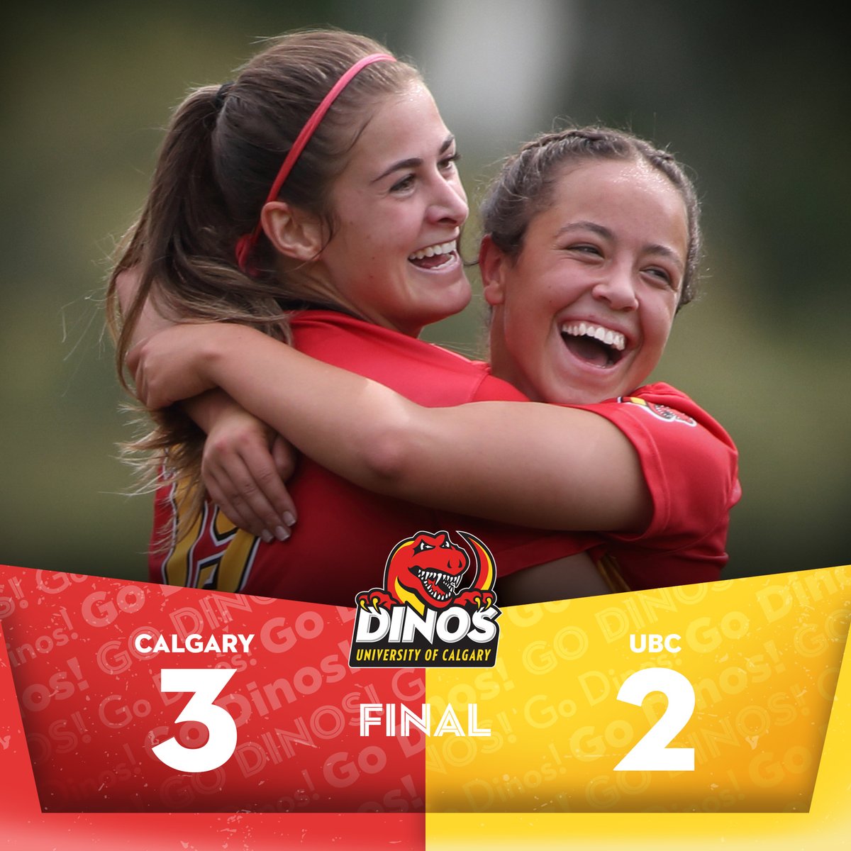 DinosWSOC's tweet photo. FINAL! Calgary hands No. 1 UBC their first loss of the season!

#GoDinos https://t.co/IrHRz7wywM