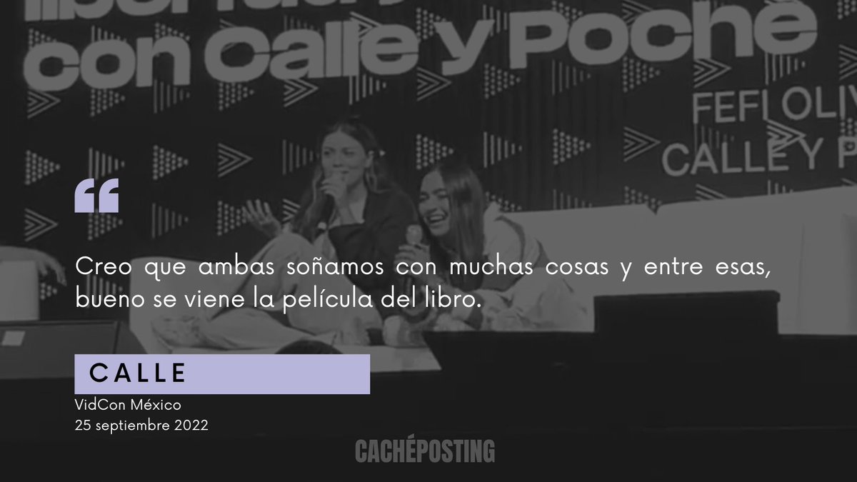 cacheposting's tweet image. CALLE ANUNCIANDO PELÍCULA DE "SÍ, SI ES CONTIGO"

CALLE Y POCHÉ X VIDCON 
#VidConMexico #CYPxVidcon