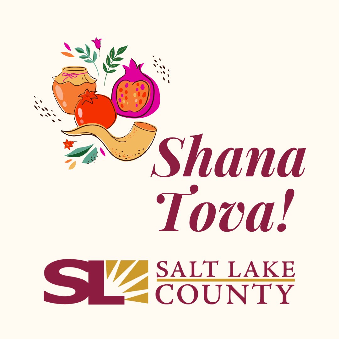 SLCoGov's tweet photo. Shanah Tovah! Today is the first day of #RoshHashanah the Jewish New Year! This two-day celebration begins on the first day of Tishrei, which is the seventh month of the ecclesiastical year. #SLCo  @Chabad https://t.co/J879vkI7LQ