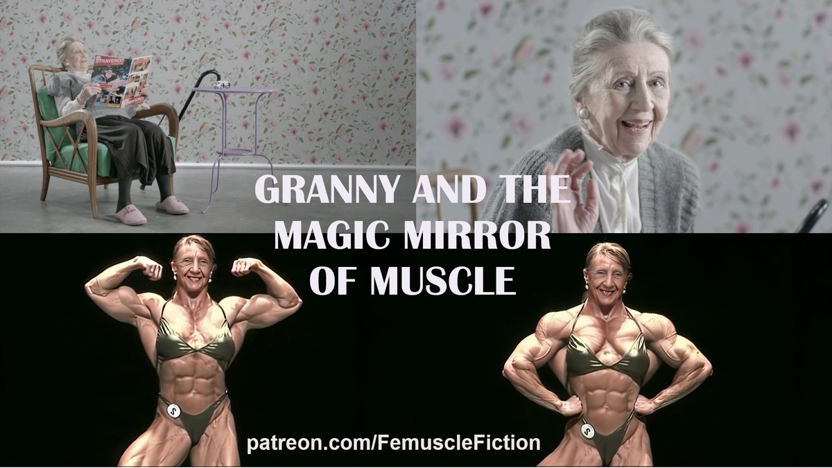FemuscleFiction's tweet photo. Granny and the Magic Mirror of Muscles
https://t.co/u6OiH7m5k6
#fbb #femalemuscle #ifbb #deepfake #ritabello #musclegrowth #muscularwomen #femusclefiction https://t.co/WOnXfP5IFa