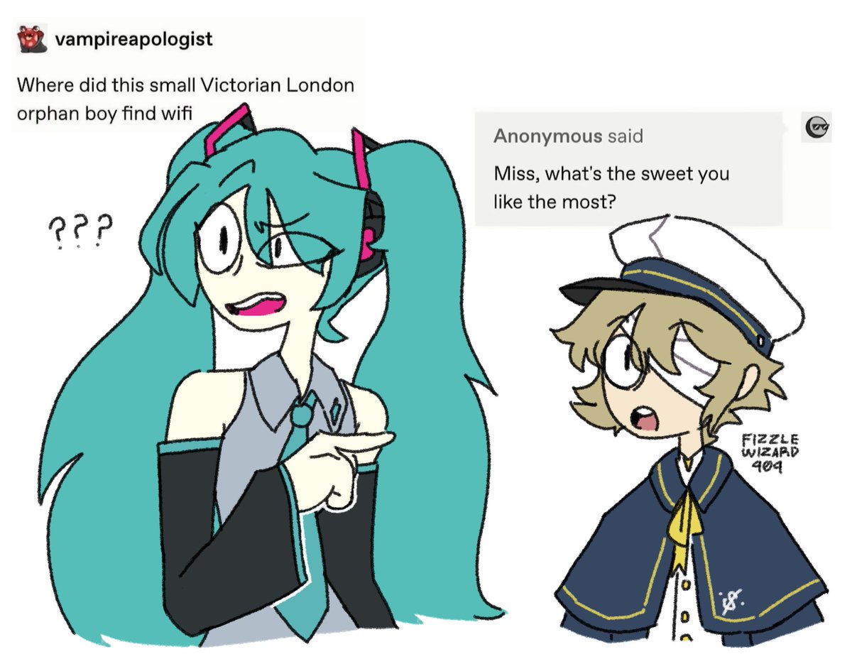 these fake singers are really fun to draw ! 
#vocaloid #hatsunemiku #olivervocaloid #fanart #doodle #meme